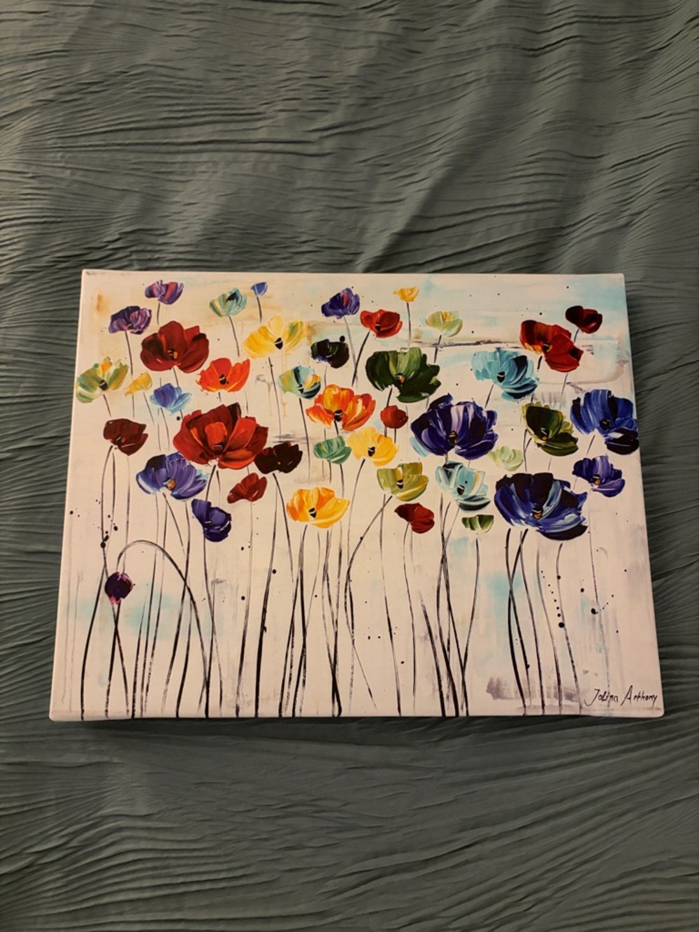 Lillies by Jolina Anthony Painting Wrapped